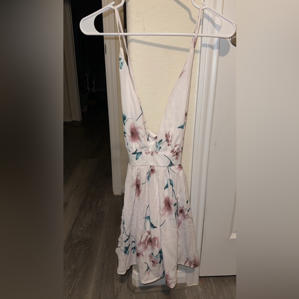 Floral Sleeveless Dress with silk shorts